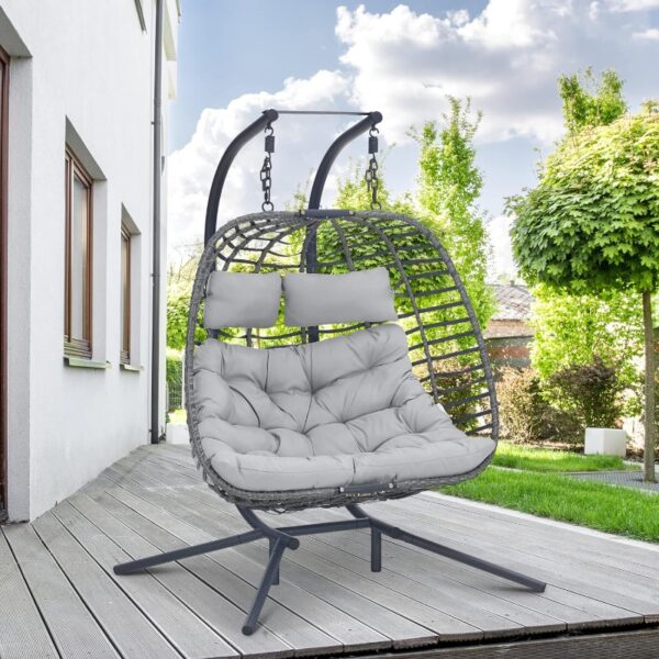 Egg Chair Double Swing With Stand