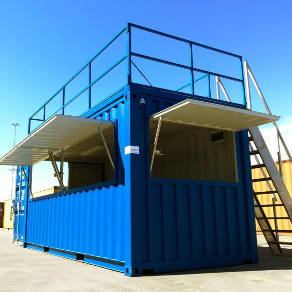 20' Store Container with Roof Terrace for Sale